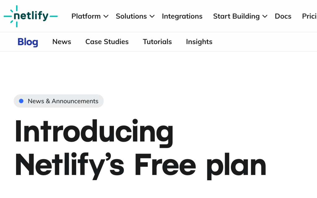 Post Thumbnail for Netlify Free Plan