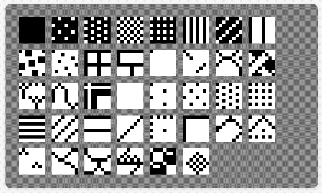 Post Thumbnail for Classic Mac OS System 1 Patterns