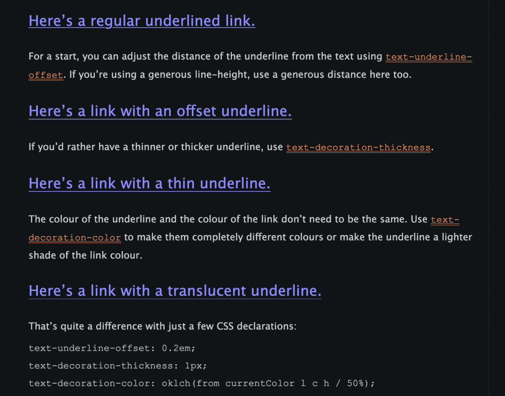 Post Thumbnail for Style your underlines