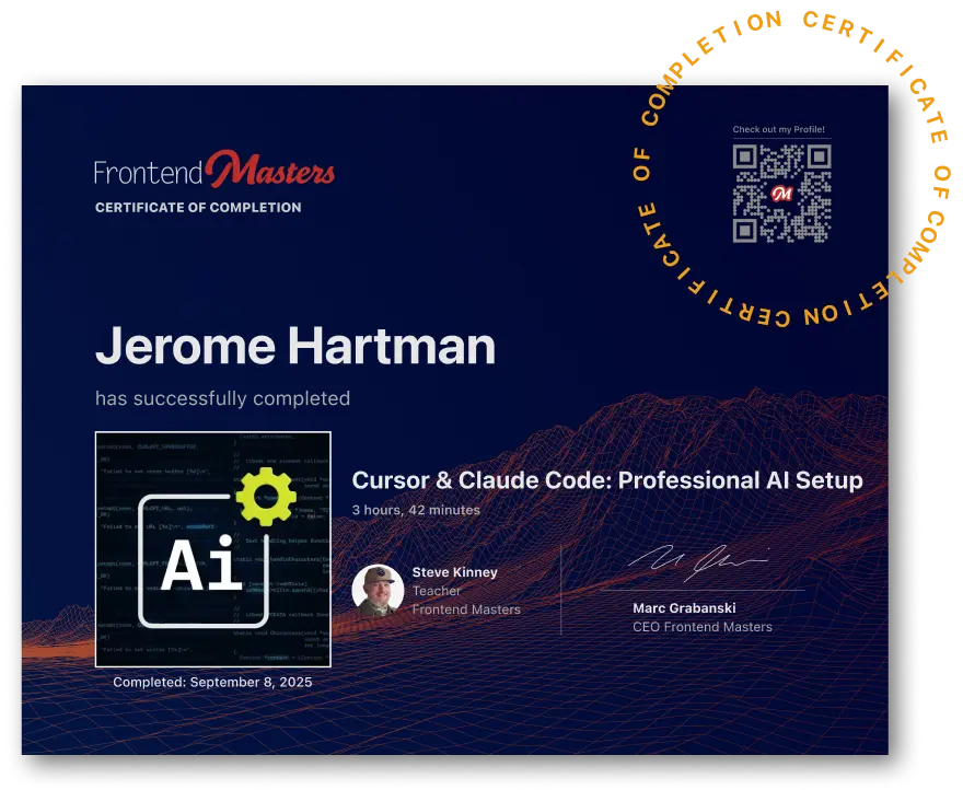 Sample completion certificate