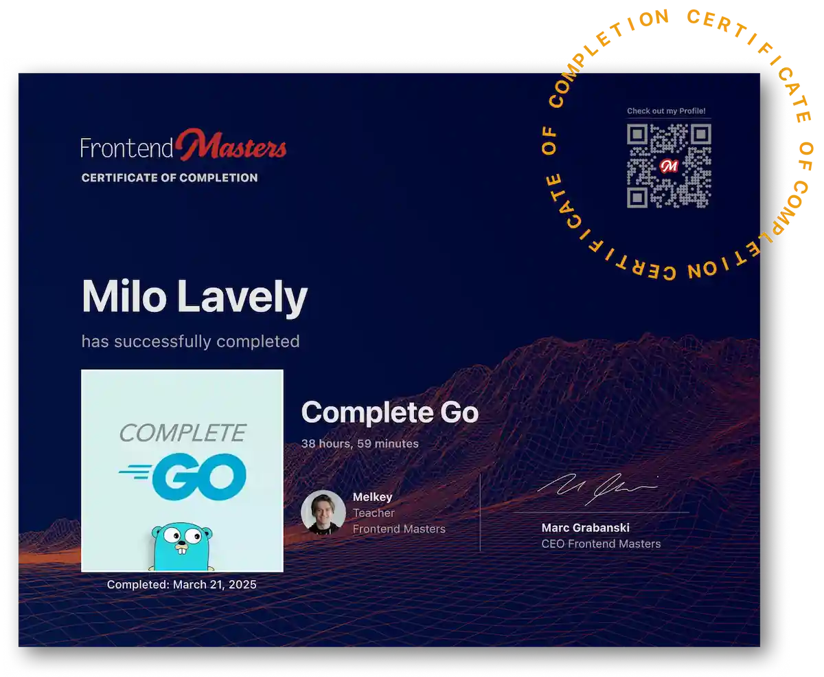 Sample completion certificate